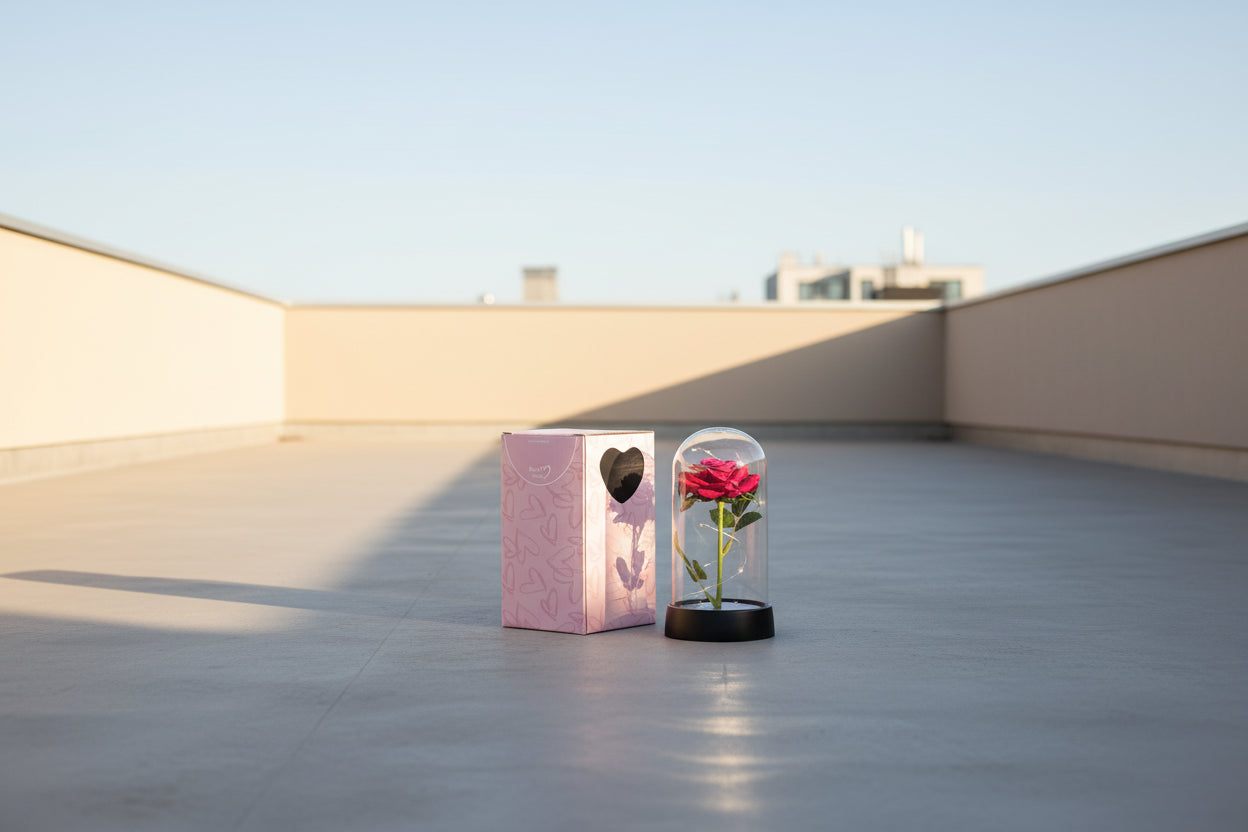 EternaGlow™ LED Rose in Glass Dome – Eternal Romantic Gift