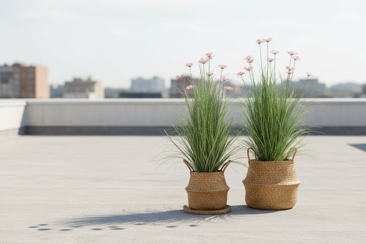 GreenSet™ 4PCS Artificial Plant Bundle – Lifelike Indoor & Outdoor Décor Kit