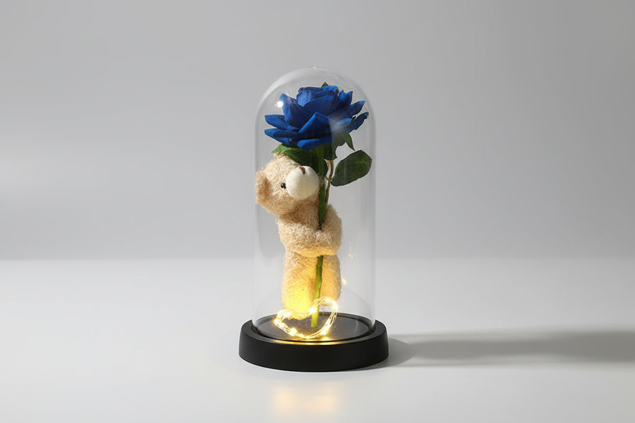 EternaGlow™ LED Rose in Glass Dome – Eternal Romantic Gift