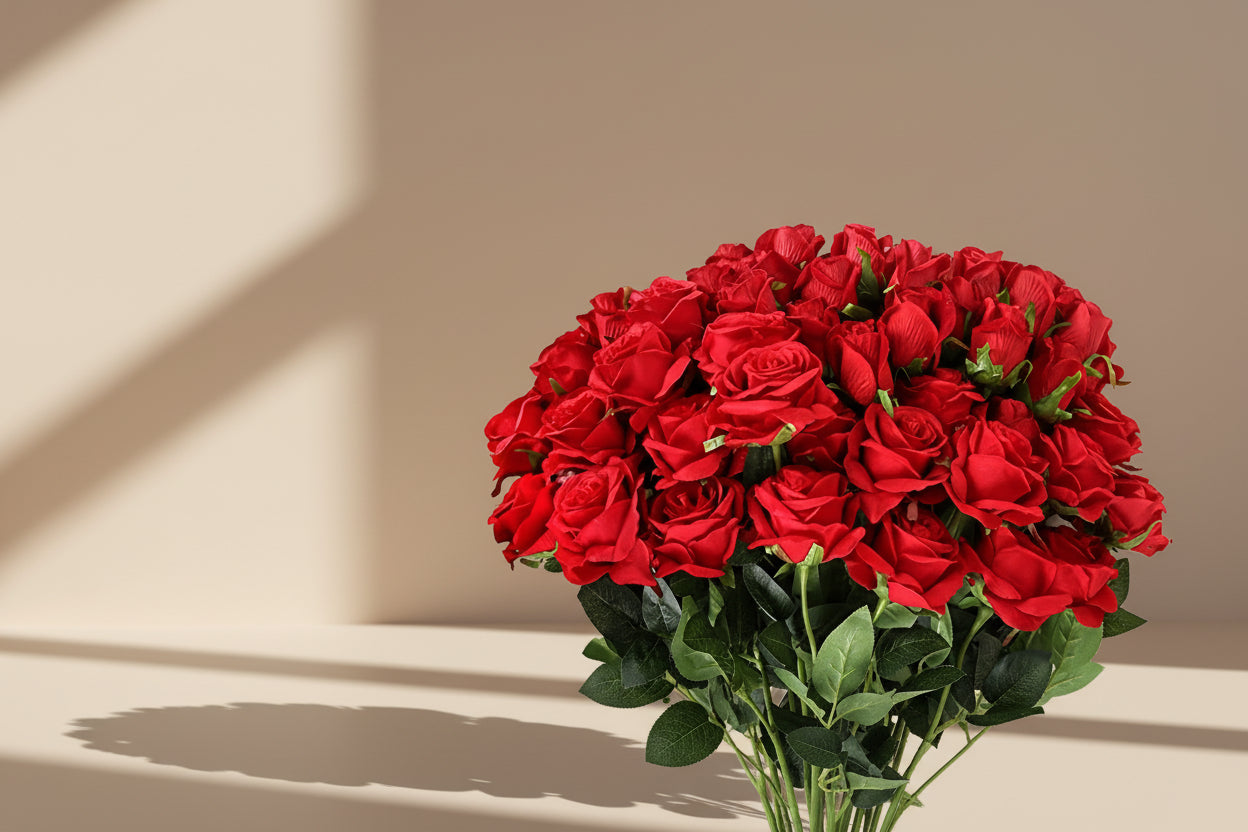 RoseLuxe™ 12PCS Artificial Rose Bouquet – Elegant Floral Set for Home & Events