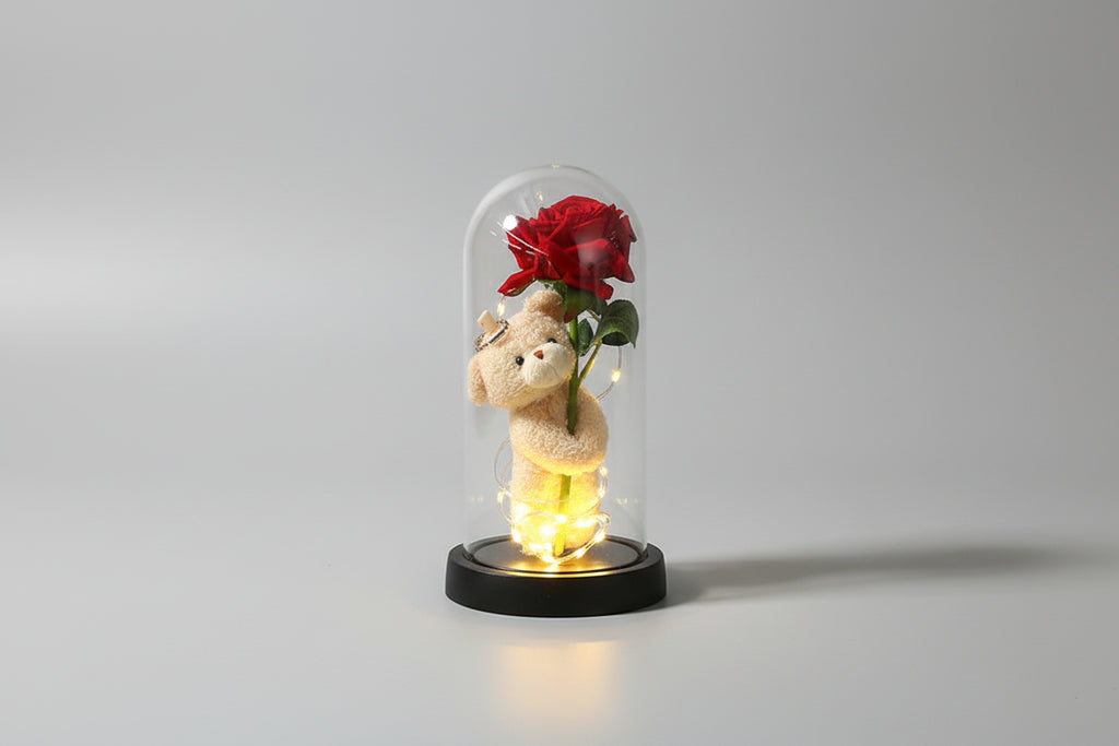 EternaGlow™ LED Rose in Glass Dome – Eternal Romantic Gift