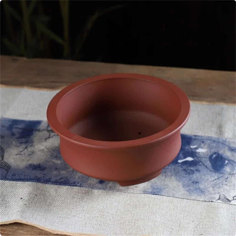 CeramiZen™ Bonsai Pot – Minimalist Round Ceramic Planter (4 Colours)