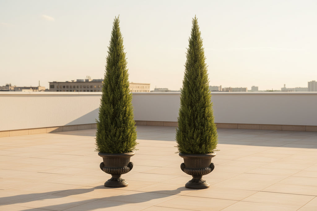 EverCedar™ 2-Pack Artificial Cedar Trees – UV Resistant Outdoor Plants in Pots