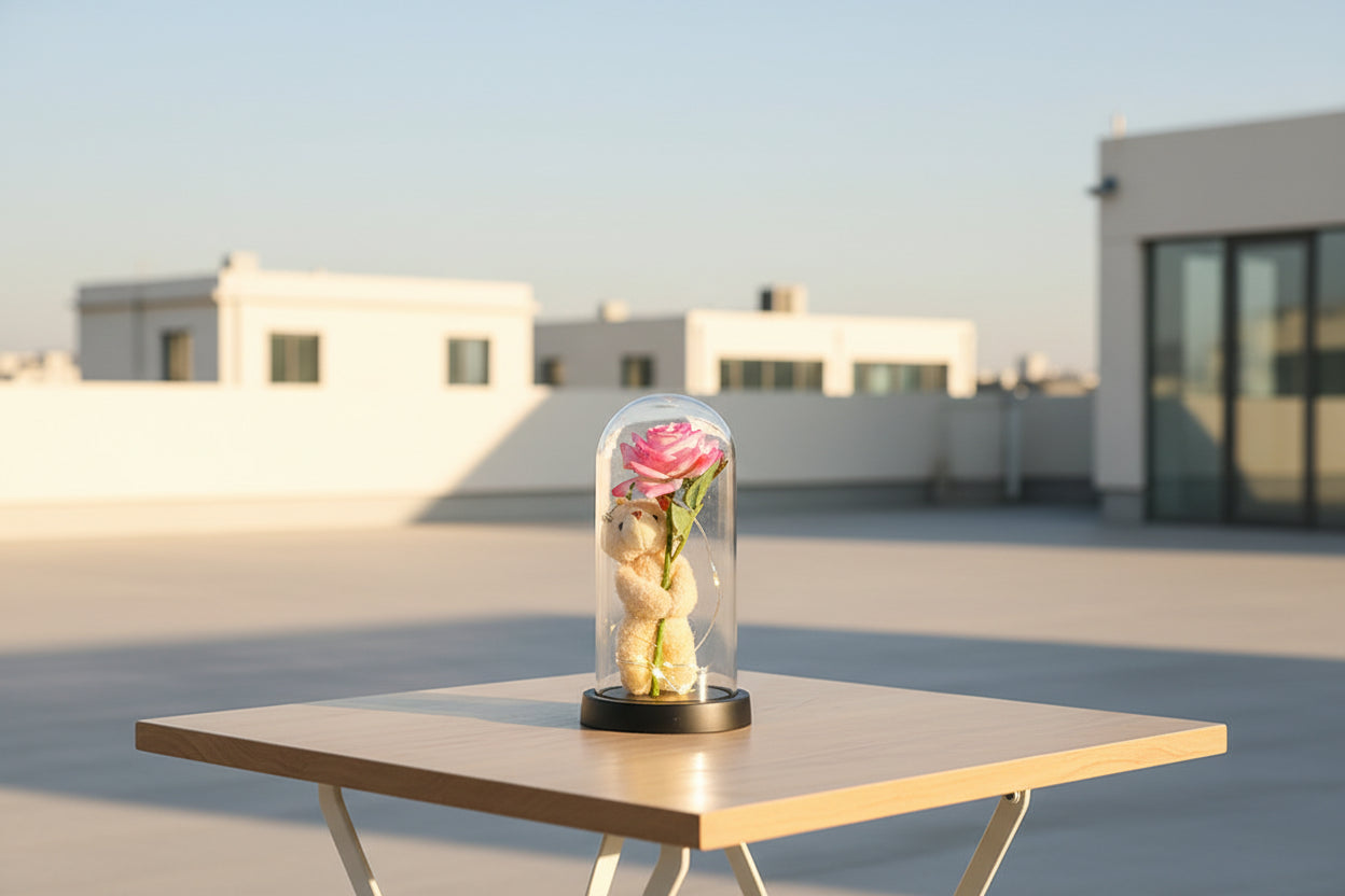 EternaGlow™ LED Rose in Glass Dome – Eternal Romantic Gift