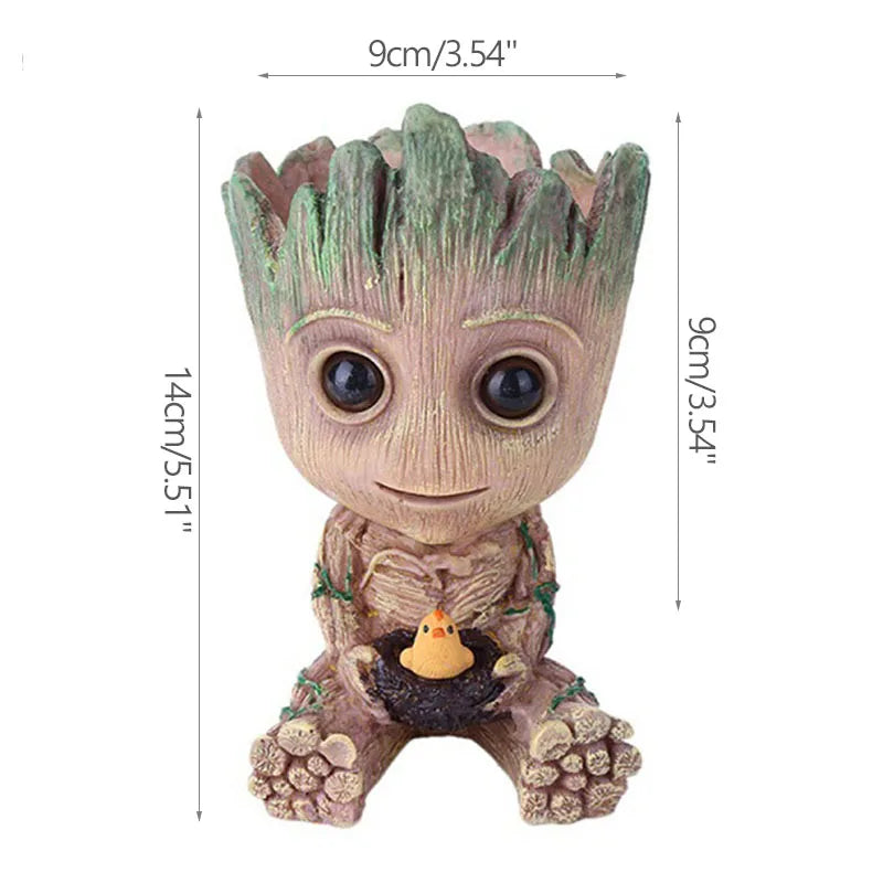 GroovyRoot™ Character Planter – Fun Groot-Style Plant Pot & Desk Organiser