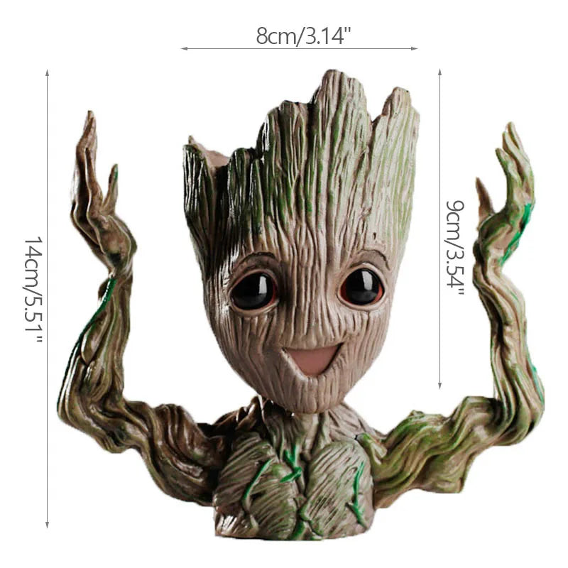 GroovyRoot™ Character Planter – Fun Groot-Style Plant Pot & Desk Organiser