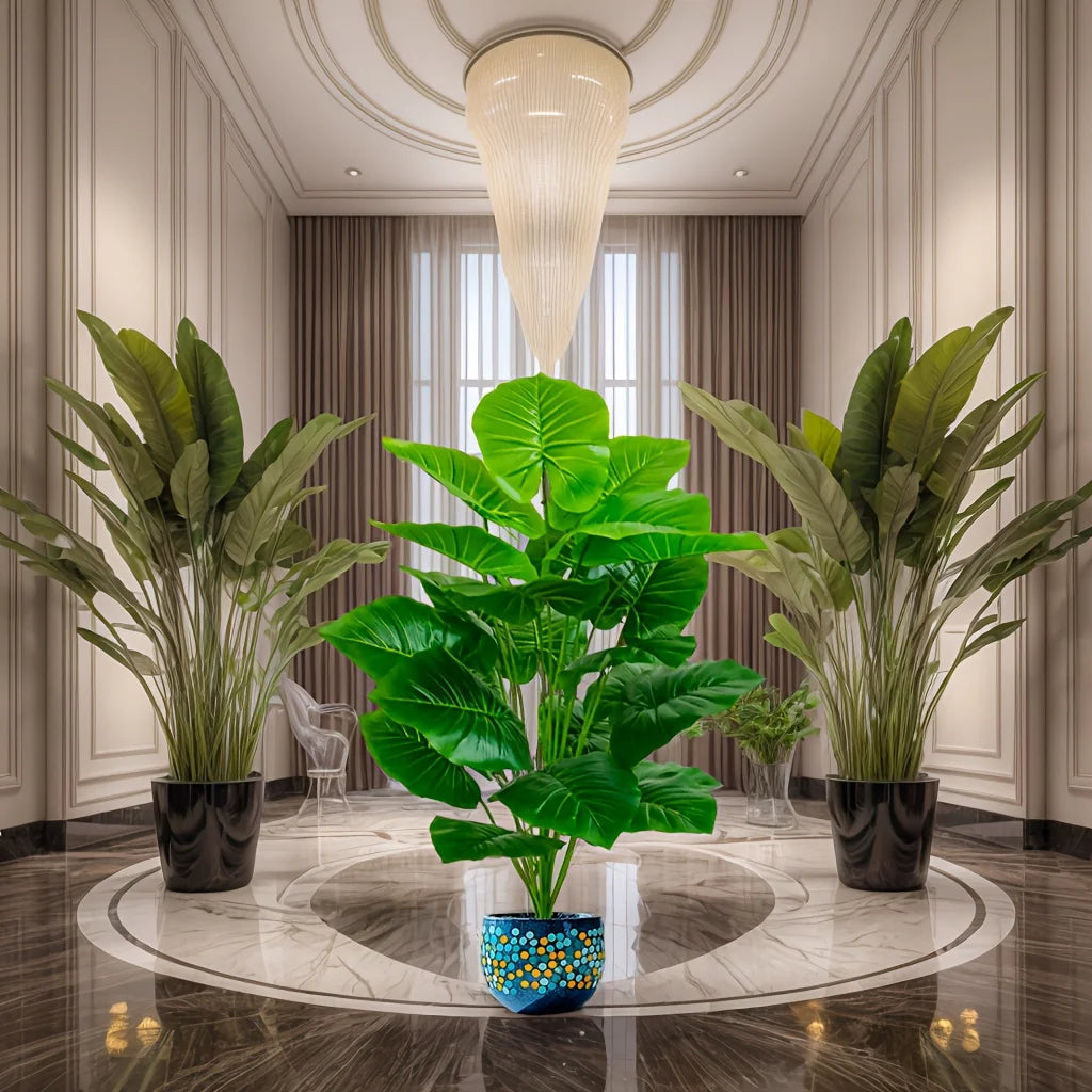 PalmVibe™ 100cm Artificial Palm Tree – 18-Leaf Lifelike Tropical Plant