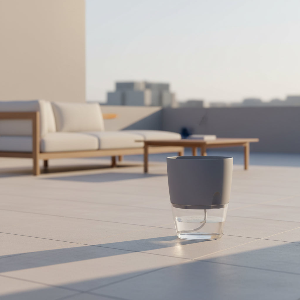 HydroEase™ Self-Watering Planter – 2-Layer Smart Hydroponic Pot with Wick System