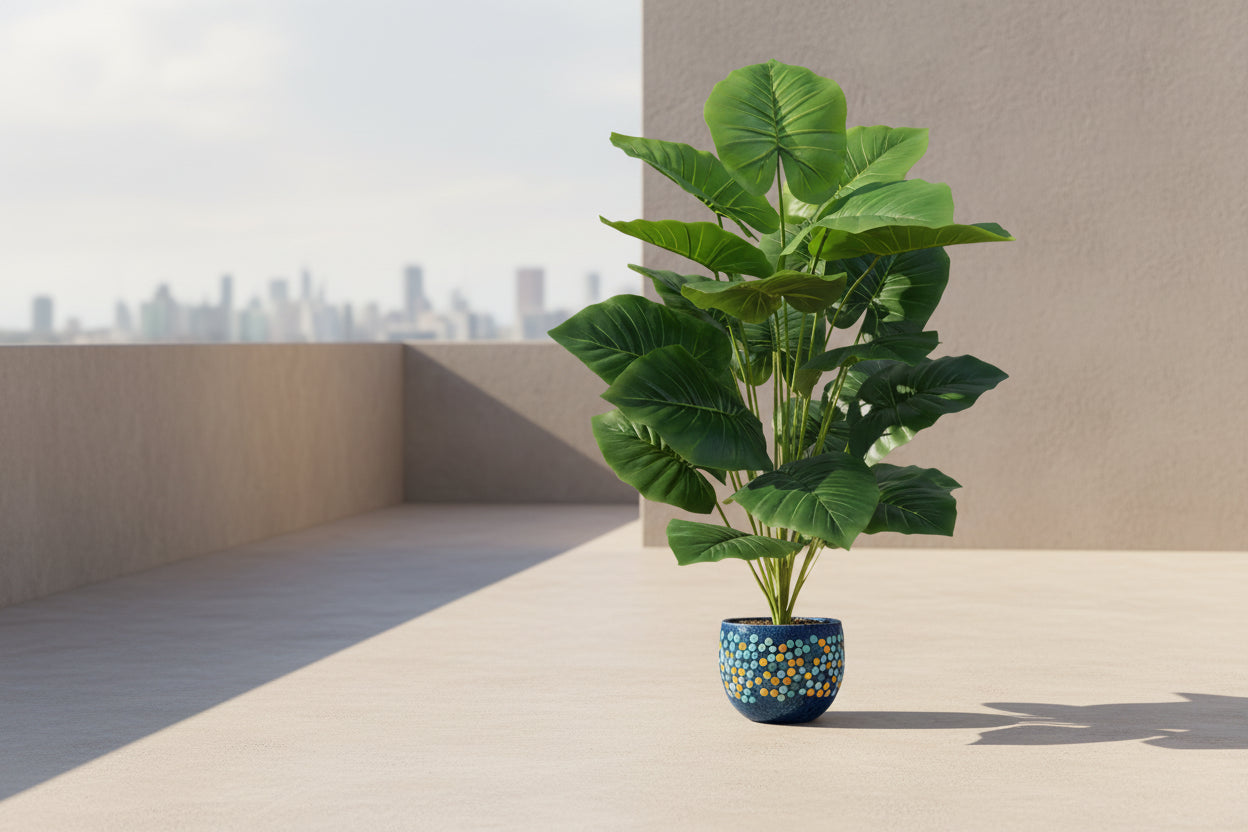 TropiLuxe™ 100cm Artificial Palm Tree – Lifelike 18-Leaf Tropical Décor