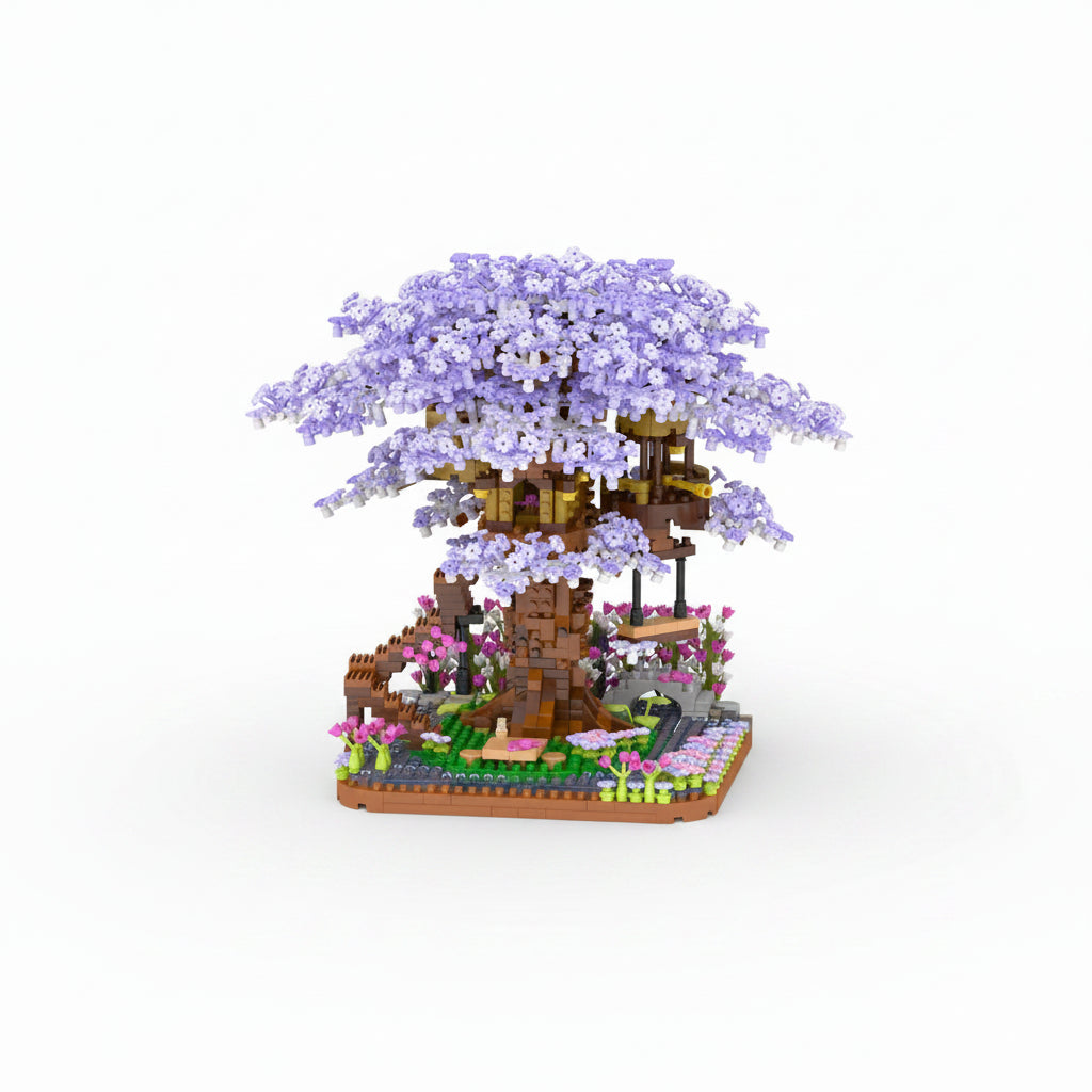 SakuraGlow™ LED Micro Block Treehouse – Build Your Own Romantic Nightscape