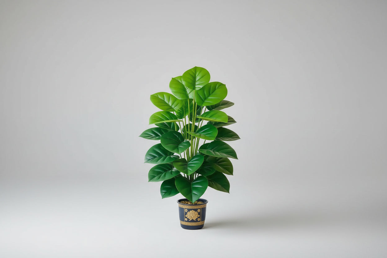 PothosLuxe™ Artificial Plant – 24-Leaf Tall Faux Greenery in Pot