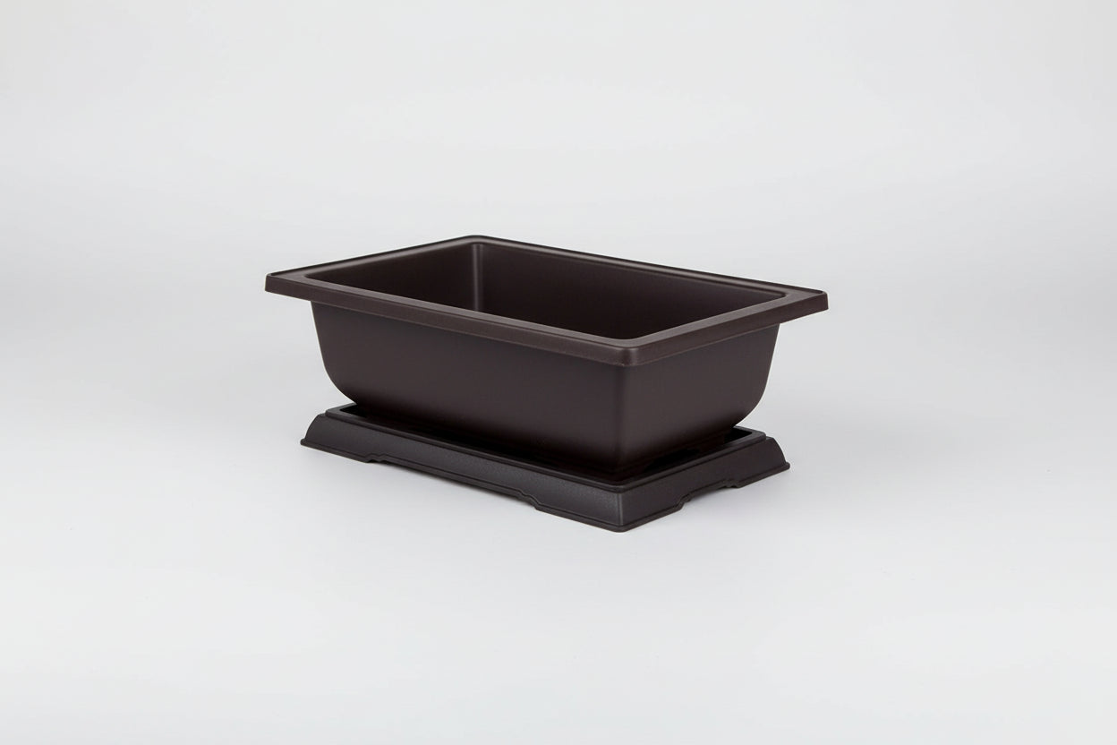 ClayZen™ Rectangular Bonsai Pot – Purple Clay Style Garden Planter