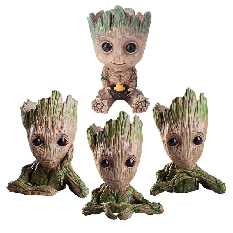 GroovyRoot™ Character Planter – Fun Groot-Style Plant Pot & Desk Organiser