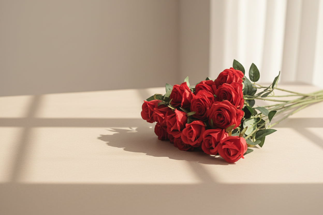 RoseLuxe™ 12PCS Artificial Rose Bouquet – Elegant Floral Set for Home & Events