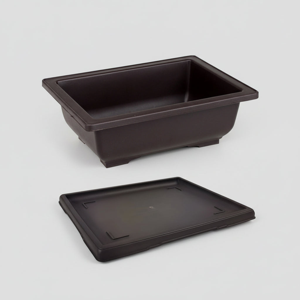 ClayZen™ Rectangular Bonsai Pot – Purple Clay Style Garden Planter