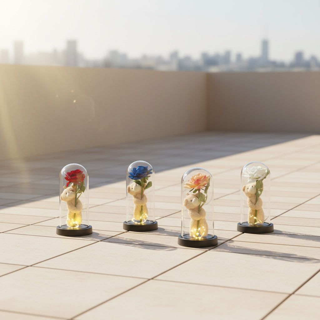 EternaGlow™ LED Rose in Glass Dome – Eternal Romantic Gift