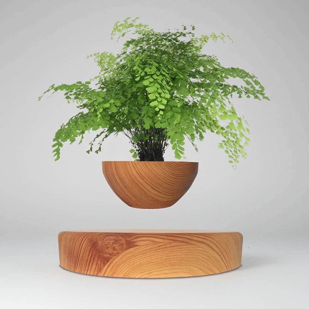 LevitaZen™ Floating Bonsai Pot – Magnetic Levitating Plant Planter
