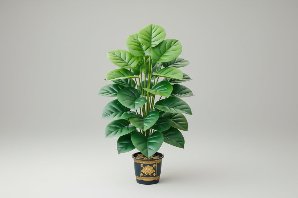 PothosLuxe™ Artificial Plant – 24-Leaf Tall Faux Greenery in Pot