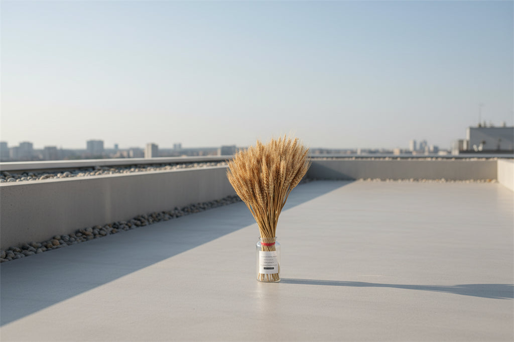 GoldenHarvest™ 100 pcs Dried Wheat & Bunny Tail Flowers – Natural Rustic Décor