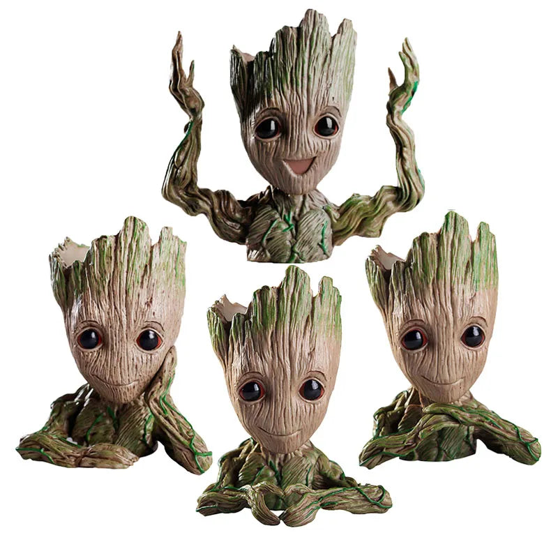 GroovyRoot™ Character Planter – Fun Groot-Style Plant Pot & Desk Organiser