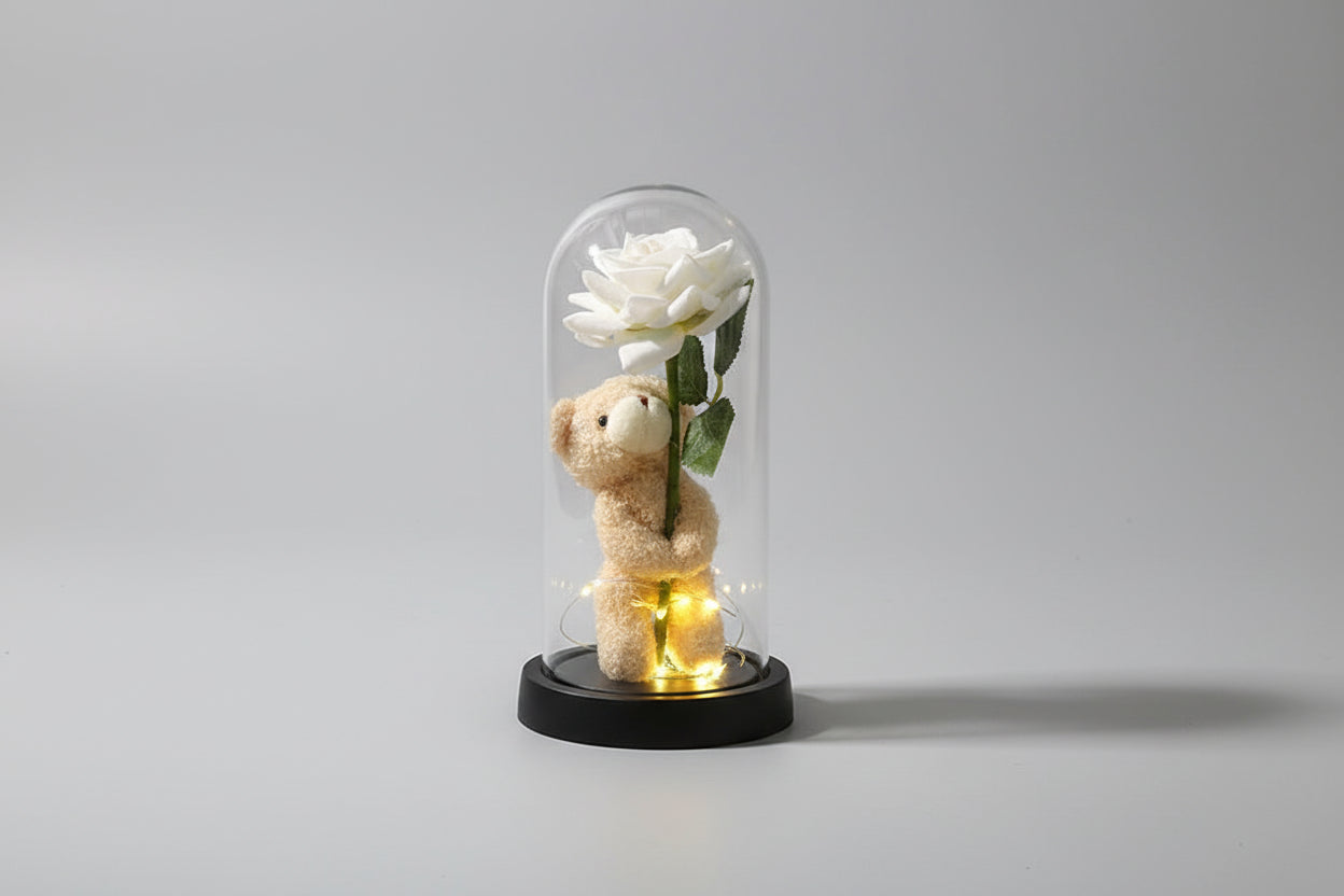 EternaGlow™ LED Rose in Glass Dome – Eternal Romantic Gift