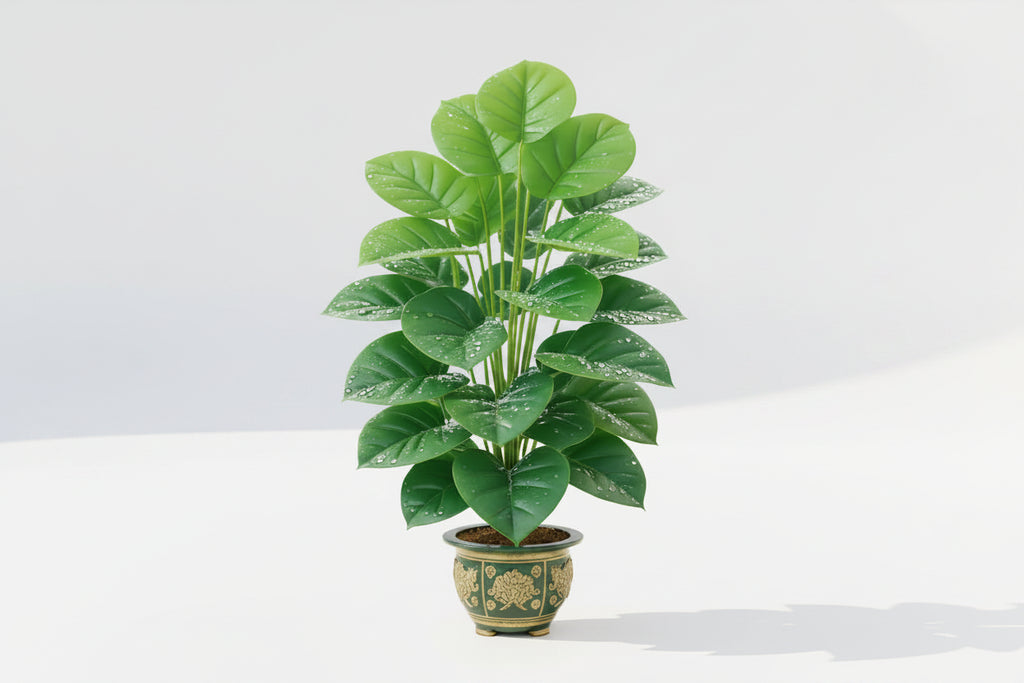 PothosLuxe™ Artificial Plant – 24-Leaf Tall Faux Greenery in Pot