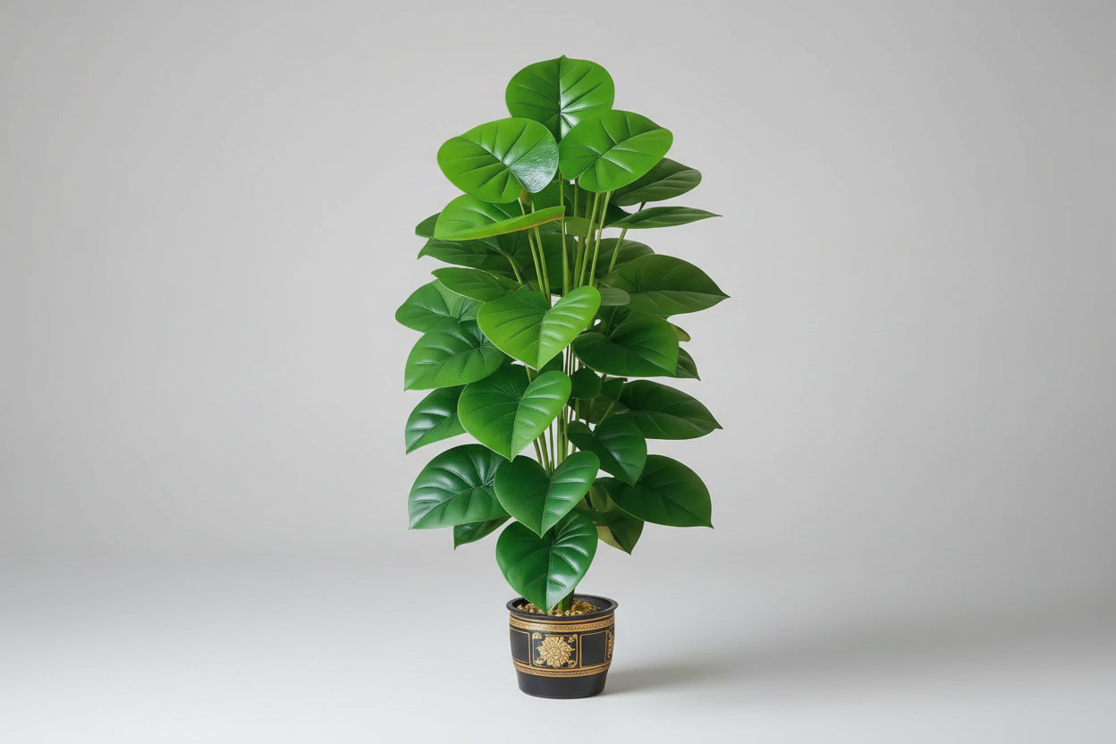 PothosLuxe™ Artificial Plant – 24-Leaf Tall Faux Greenery in Pot