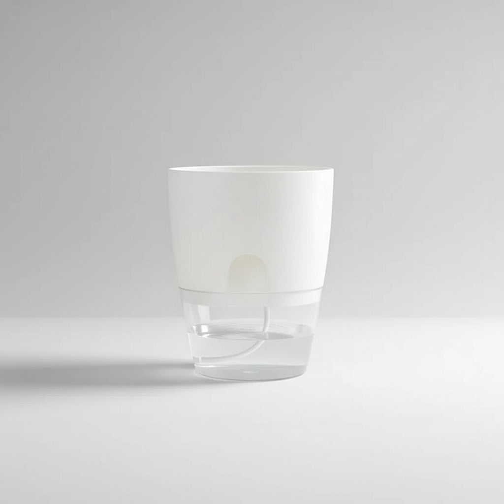 HydroEase™ Self-Watering Planter – 2-Layer Smart Hydroponic Pot with Wick System