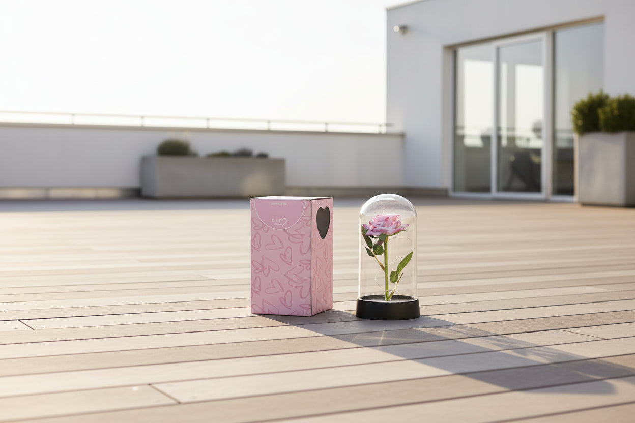EternaGlow™ LED Rose in Glass Dome – Eternal Romantic Gift