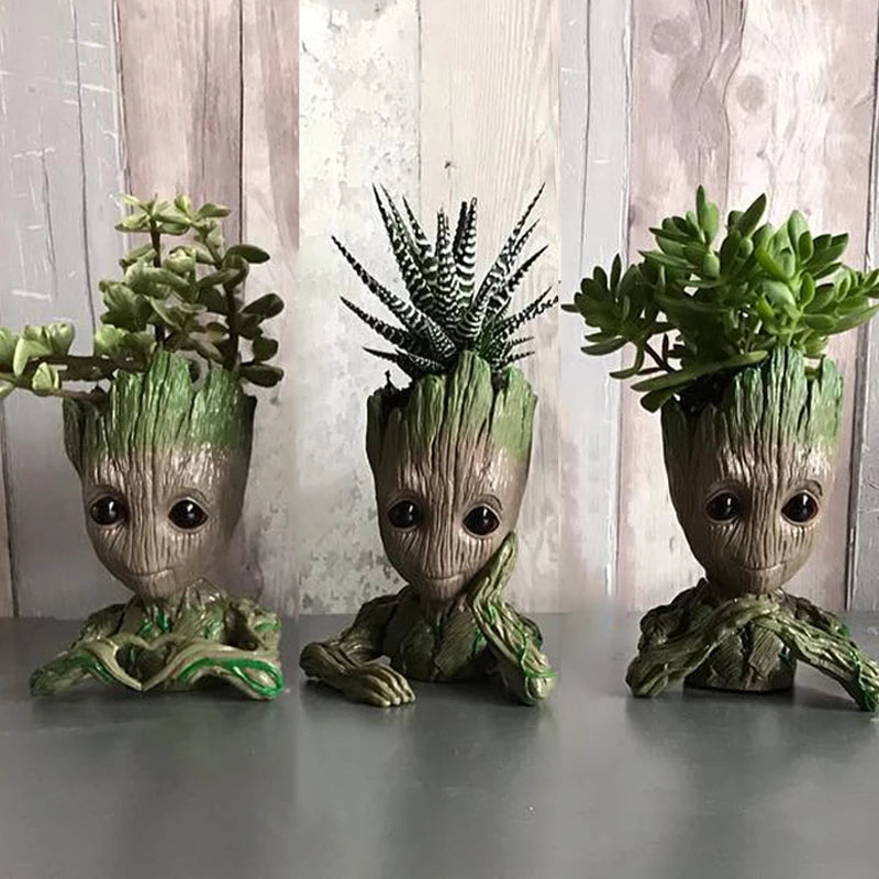 GroovyRoot™ Character Planter – Fun Groot-Style Plant Pot & Desk Organiser