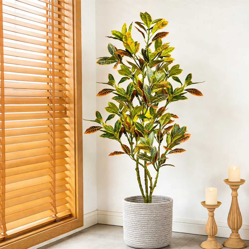 FicusLuxe™ Artificial Banyan Tree 80–120cm – Lifelike Fiddle Leaf Fig Plant