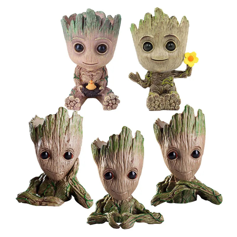 GroovyRoot™ Character Planter – Fun Groot-Style Plant Pot & Desk Organiser