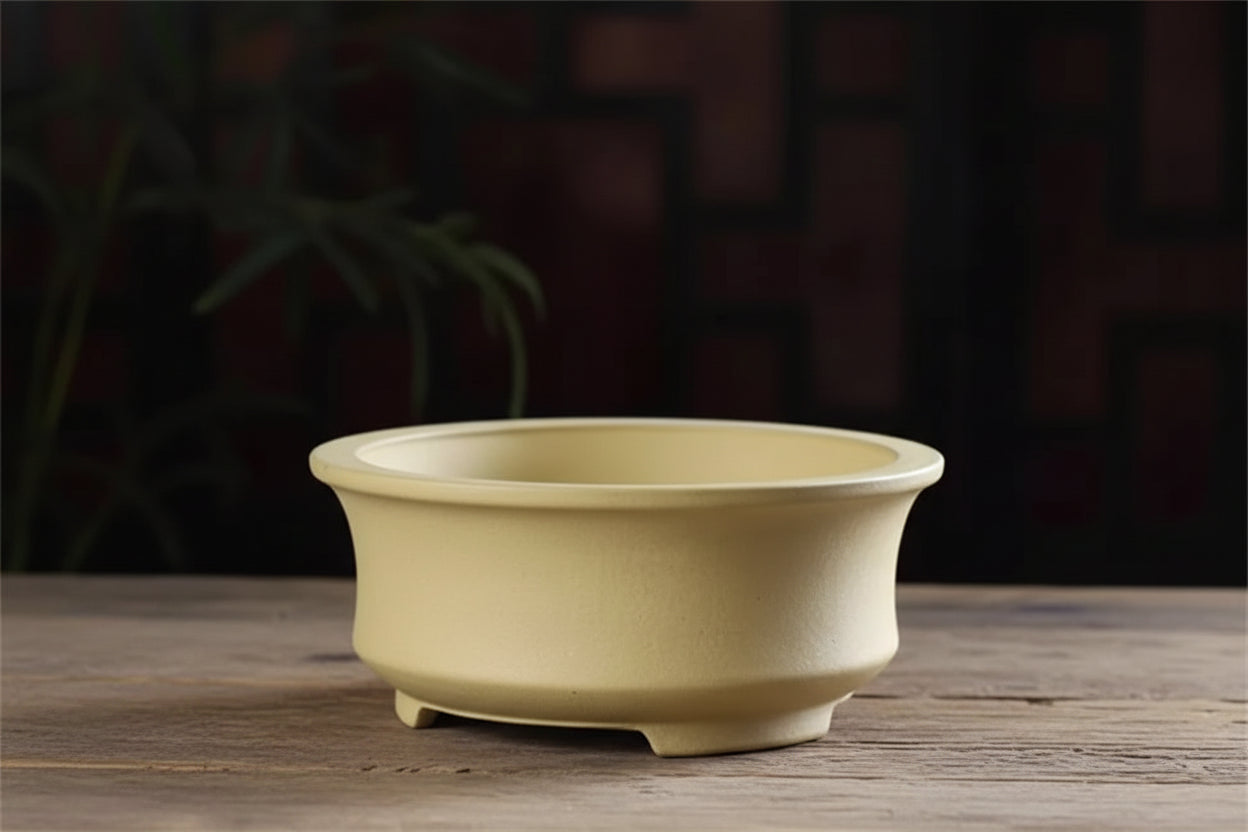 CeramiZen™ Bonsai Pot – Minimalist Round Ceramic Planter (4 Colours)
