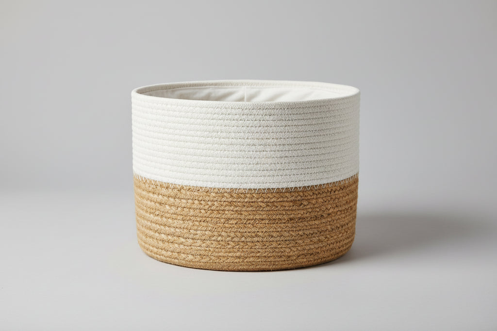 BohoWeave™ Straw Plant Basket – Natural Woven Pot Cover for Indoor & Outdoor Décor