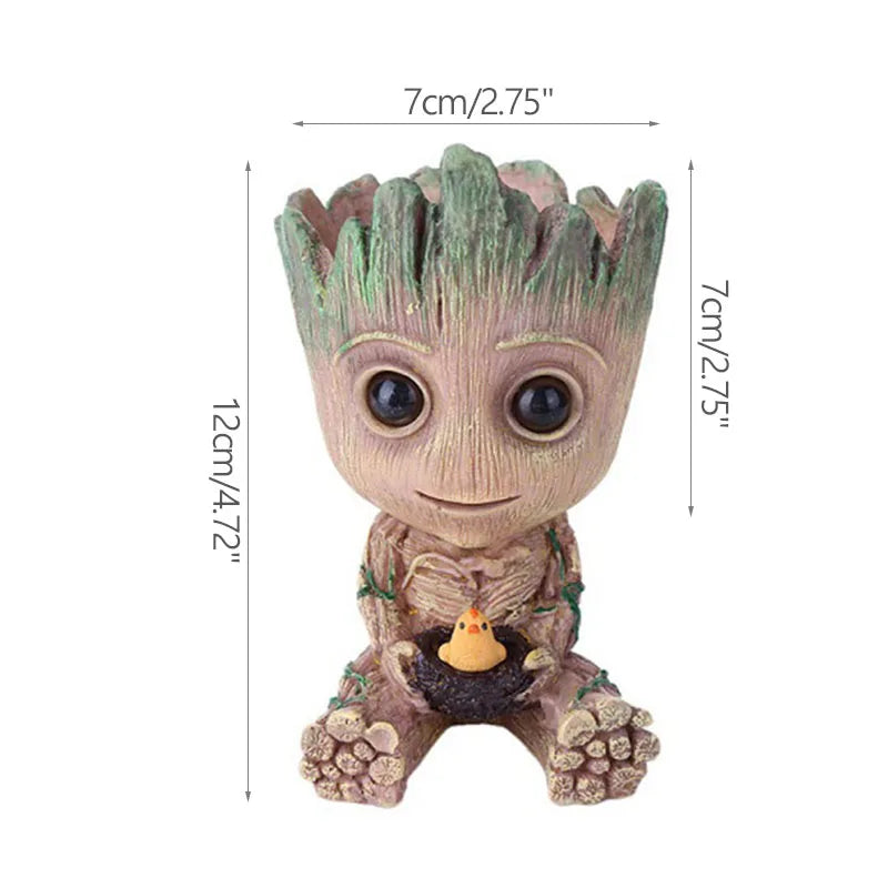 GroovyRoot™ Character Planter – Fun Groot-Style Plant Pot & Desk Organiser