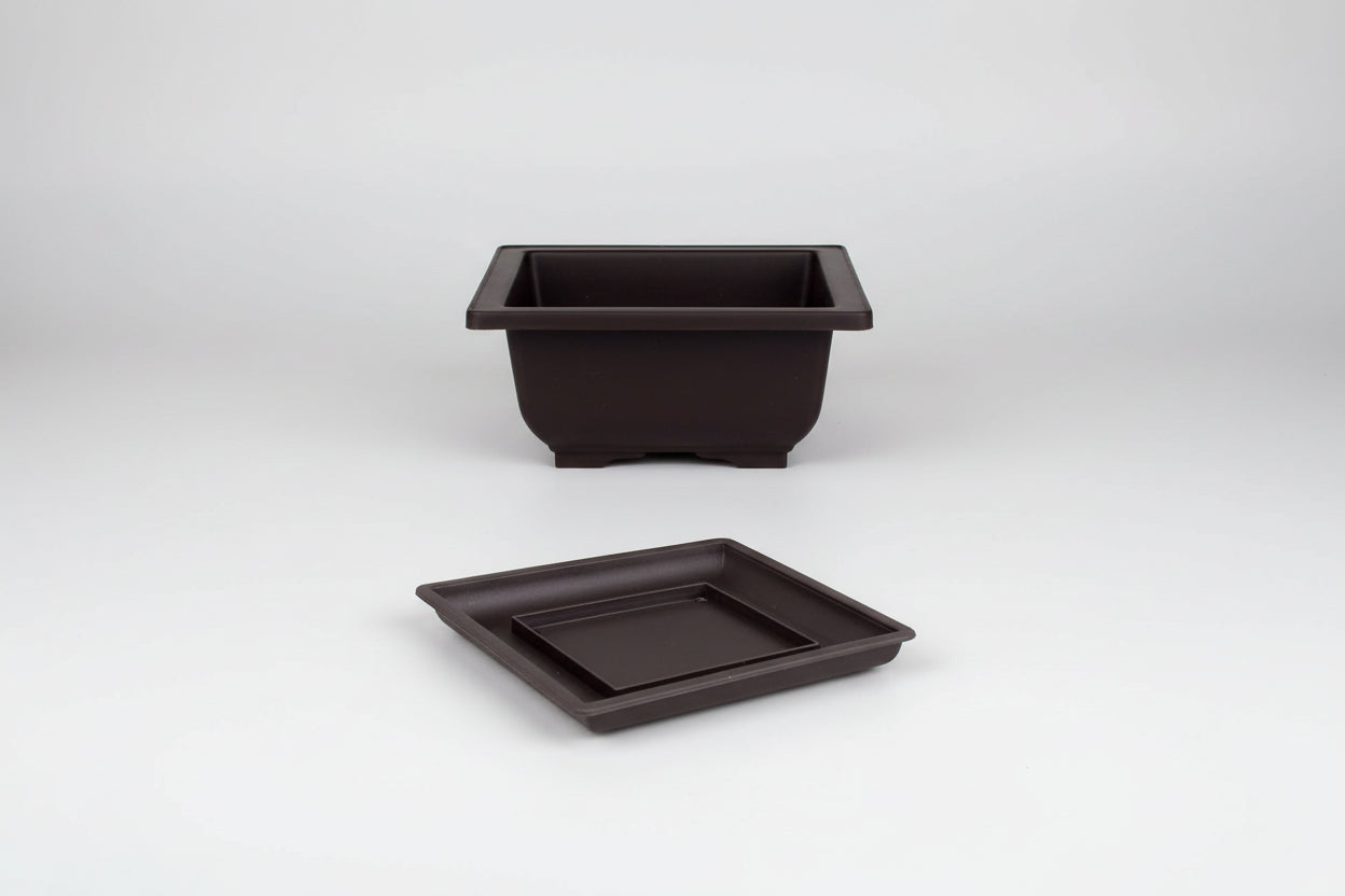 ClayZen™ Rectangular Bonsai Pot – Purple Clay Style Garden Planter