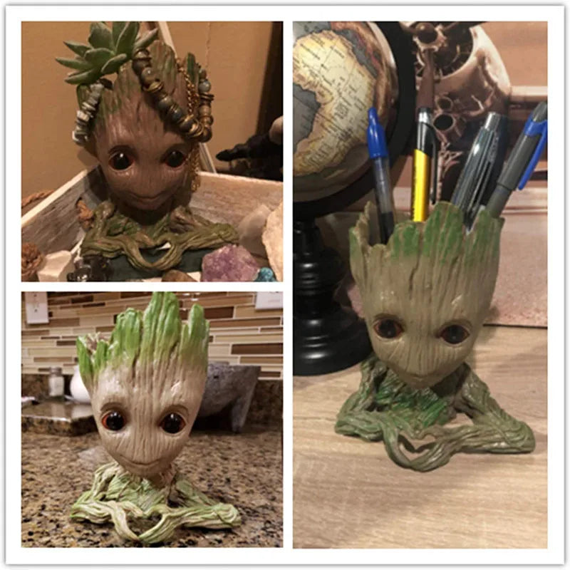 GroovyRoot™ Character Planter – Fun Groot-Style Plant Pot & Desk Organiser