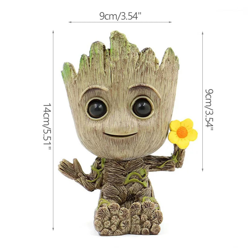 GroovyRoot™ Character Planter – Fun Groot-Style Plant Pot & Desk Organiser