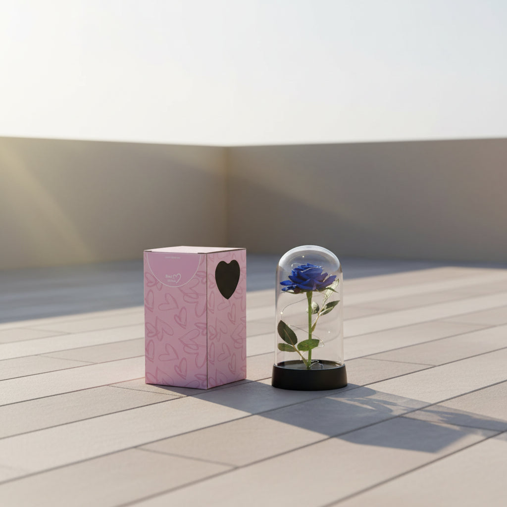 EternaGlow™ LED Rose in Glass Dome – Eternal Romantic Gift