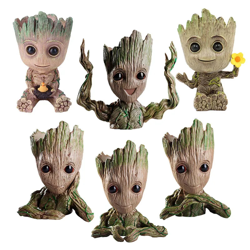 GroovyRoot™ Character Planter – Fun Groot-Style Plant Pot & Desk Organiser