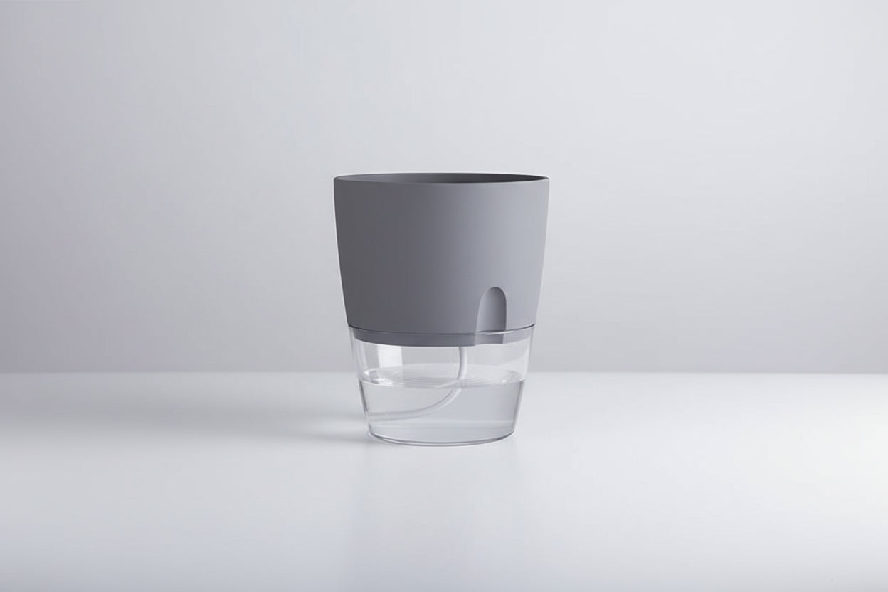 HydroEase™ Self-Watering Planter – 2-Layer Smart Hydroponic Pot with Wick System