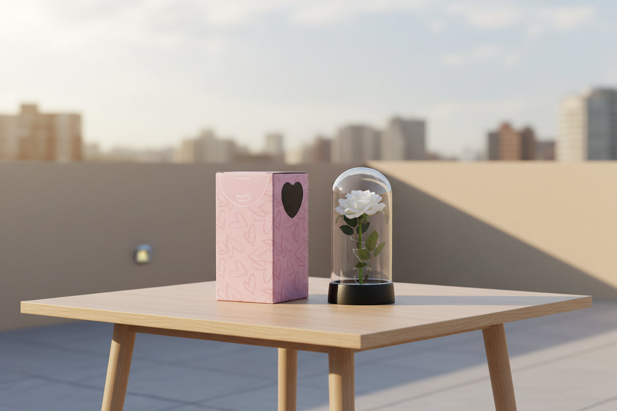 EternaGlow™ LED Rose in Glass Dome – Eternal Romantic Gift