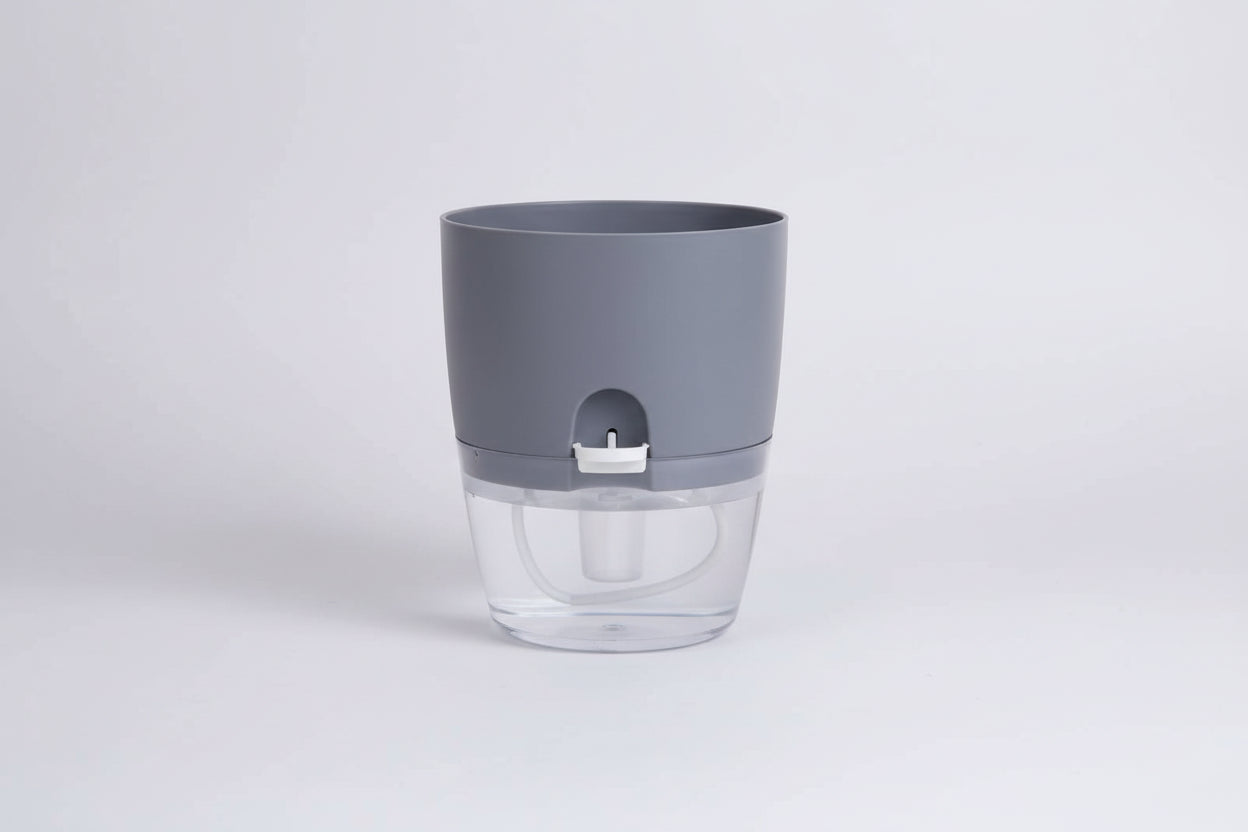 HydroEase™ Self-Watering Planter – 2-Layer Smart Hydroponic Pot with Wick System