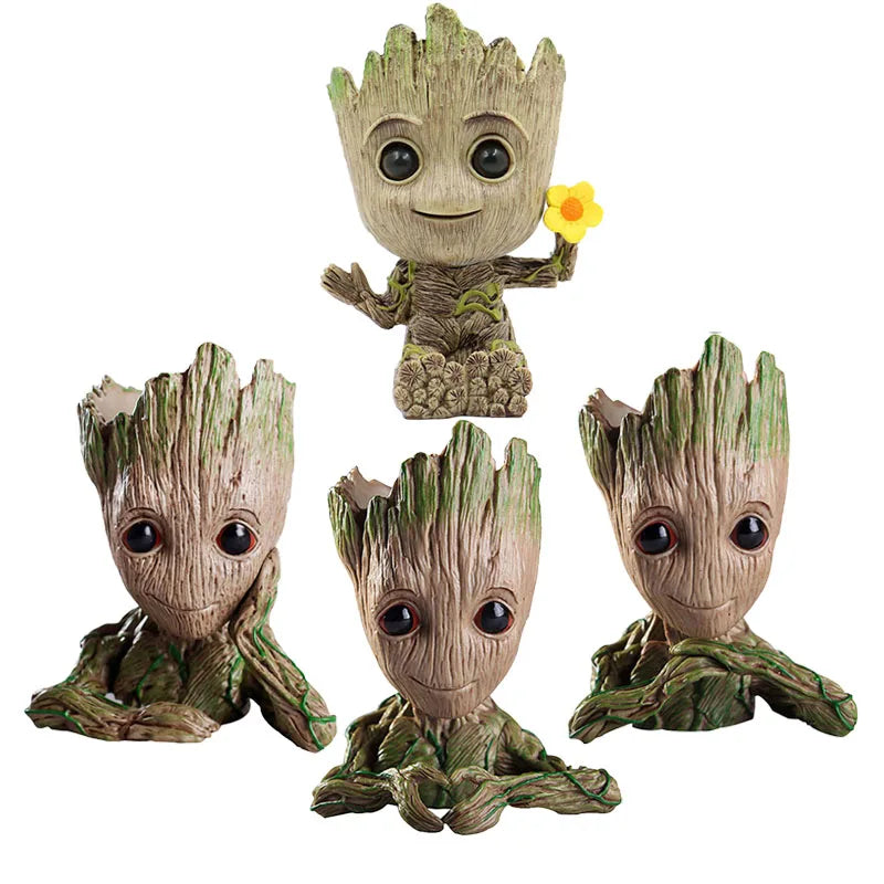 GroovyRoot™ Character Planter – Fun Groot-Style Plant Pot & Desk Organiser