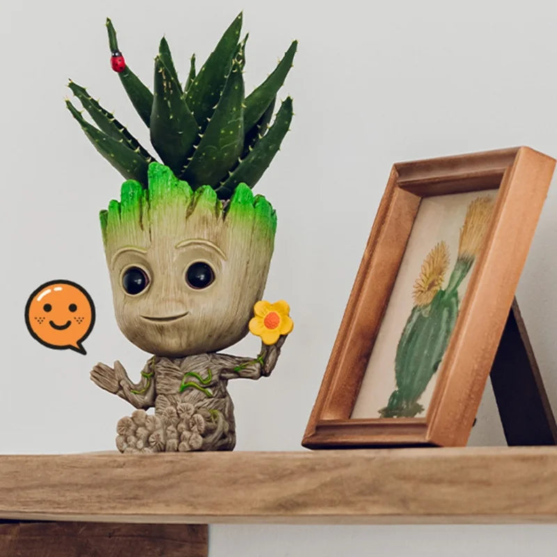 GroovyRoot™ Character Planter – Fun Groot-Style Plant Pot & Desk Organiser