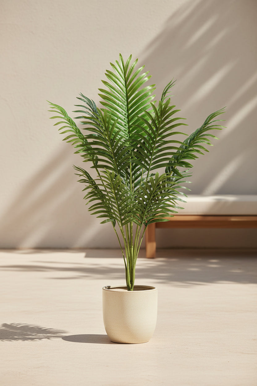 UrbanTropics™ Large Artificial Palm Tree 90–120cm – Lifelike Monstera Leaf Plant