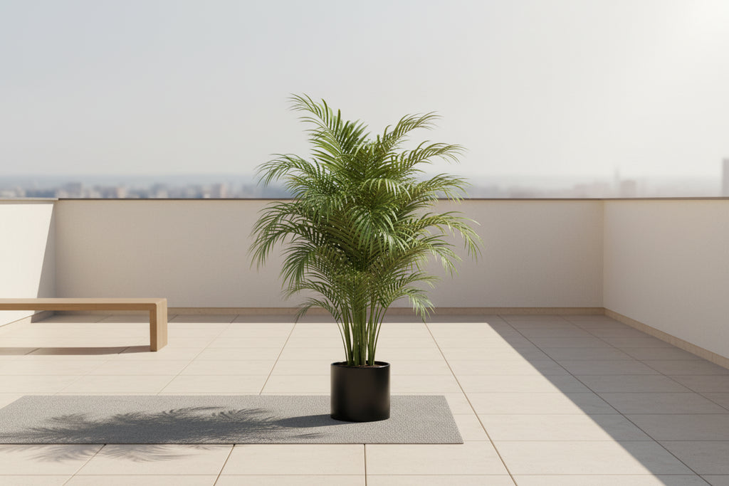 UrbanTropics™ Large Artificial Palm Tree 90–120cm – Lifelike Monstera Leaf Plant