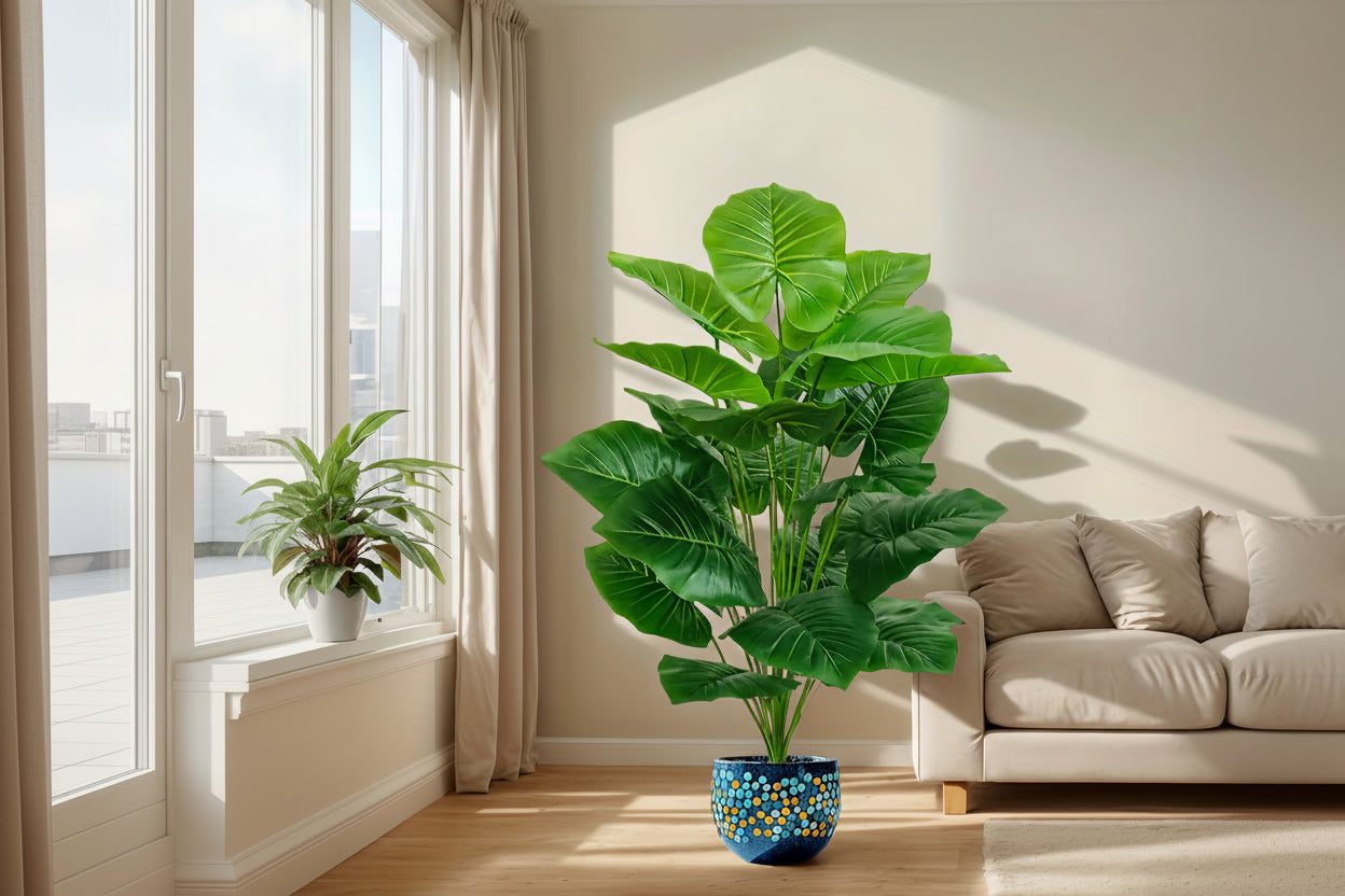 TropiLuxe™ 100cm Artificial Palm Tree – Lifelike 18-Leaf Tropical Décor