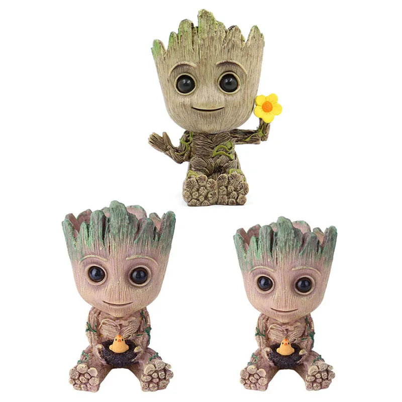 GroovyRoot™ Character Planter – Fun Groot-Style Plant Pot & Desk Organiser