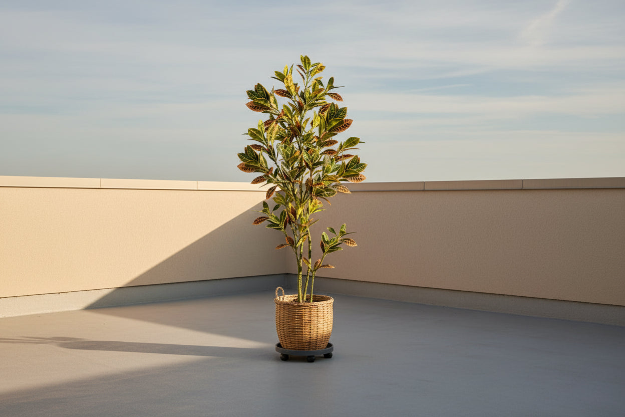 FicusLuxe™ Artificial Banyan Tree 80–120cm – Lifelike Fiddle Leaf Fig Plant